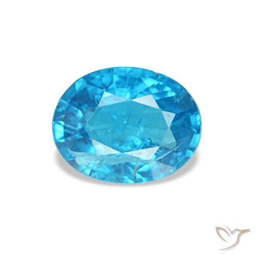 0,54 ctw natürlicher blauer Apatit, Oval Schliff, SI