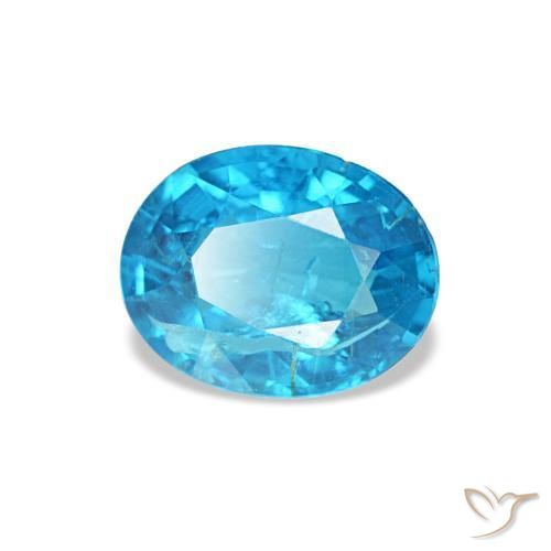 0,54 ctw natürlicher blauer Apatit, Oval Schliff, SI