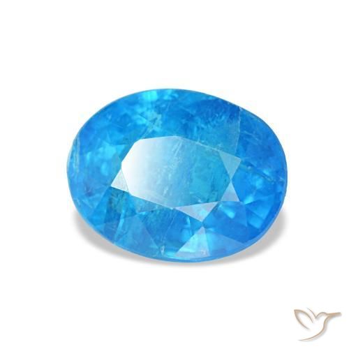 0,92 ctw natürlicher blauer Apatit, Oval Schliff, SI