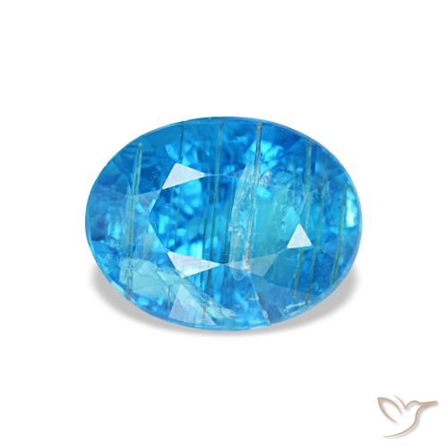 0,79 ctw natürlicher blauer Apatit, Oval Schliff, SI