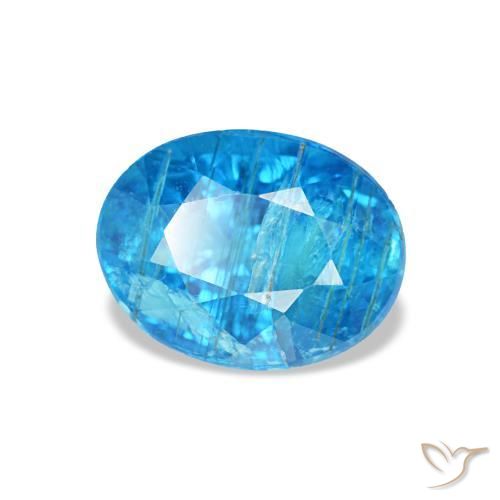 0,79 ctw natürlicher blauer Apatit, Oval Schliff, SI