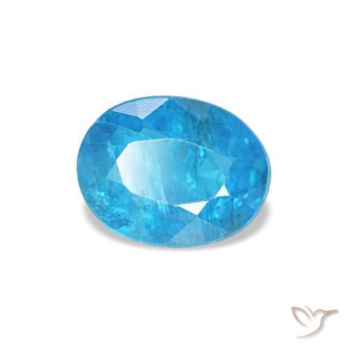 0,51 ctw natürlicher blauer Apatit, Oval Schliff, SI