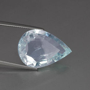 14,24 ctw natürlicher blauer Aquamarin, Birnenform, SI