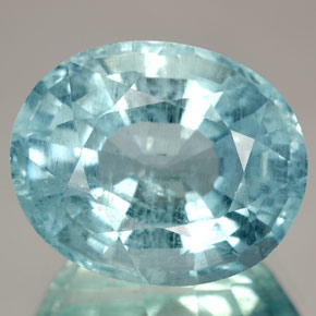 12,27 ctw natürlicher blauer Aquamarin, Oval Schliff, SI