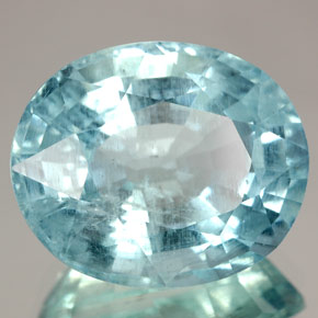 12,27 ctw natürlicher blauer Aquamarin, Oval Schliff, SI