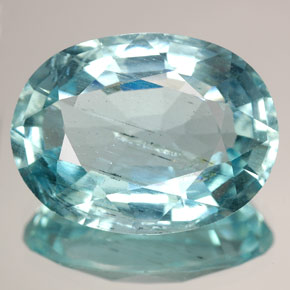 15,48 ctw natürlicher blauer Aquamarin, Oval Schliff, SI