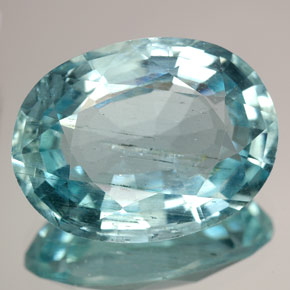 15,48 ctw natürlicher blauer Aquamarin, Oval Schliff, SI