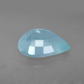 4,33 ctw natürlicher blauer Aquamarin, Birnenform, VS-SI