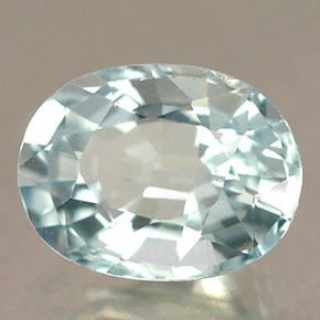 1,30 ctw natürlicher blauer Aquamarin, Oval Schliff, IF