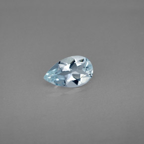 0,69 ctw natürlicher blauer Aquamarin, Birnenform, VVS