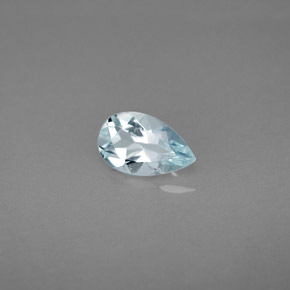 0,69 ctw natürlicher blauer Aquamarin, Birnenform, VVS