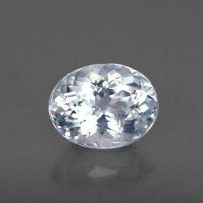 0,91 ctw natürlicher blauer Aquamarin, Oval Schliff, VS-SI