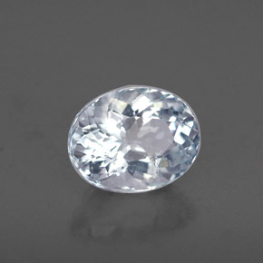 0,91 ctw natürlicher blauer Aquamarin, Oval Schliff, VS-SI