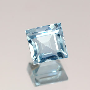 0,61 ctw natürlicher blauer Aquamarin, Quadrat, VS