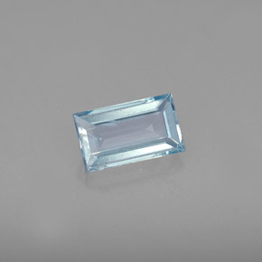0,68 ctw natürlicher blauer Aquamarin, Baguette, VS