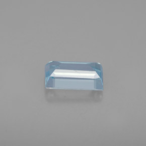 0,68 ctw natürlicher blauer Aquamarin, Baguette, VS