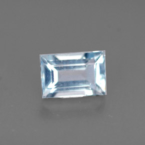 0,61 ctw natürlicher blauer Aquamarin, Baguette, VS