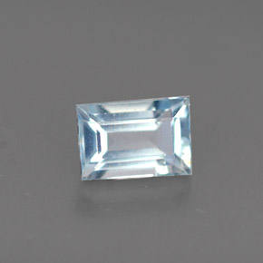 0,61 ctw natürlicher blauer Aquamarin, Baguette, VS