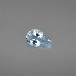 0,59 ctw natürlicher blauer Aquamarin, Birnenform, VVS