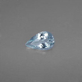 0,59 ctw natürlicher blauer Aquamarin, Birnenform, VVS
