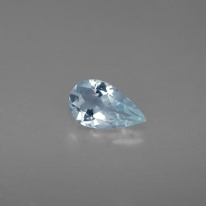 0,66 ctw natürlicher blauer Aquamarin, Birnenform, VS