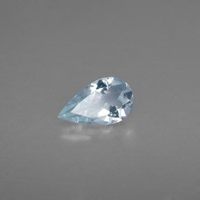 0,66 ctw natürlicher blauer Aquamarin, Birnenform, VS