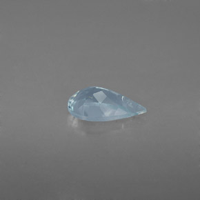 0,66 ctw natürlicher blauer Aquamarin, Birnenform, VS