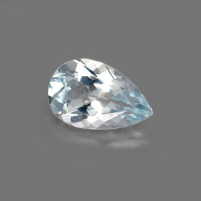0,72 ctw natürlicher blauer Aquamarin, Birnenform, VVS-VS