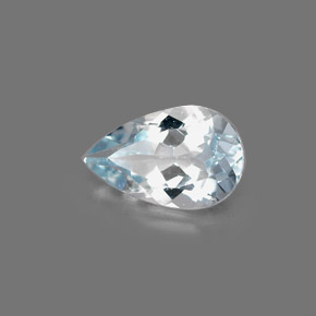 0,72 ctw natürlicher blauer Aquamarin, Birnenform, VVS-VS