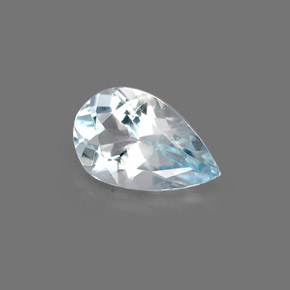 0,68 ctw natürlicher blauer Aquamarin, Birnenform, VVS-VS