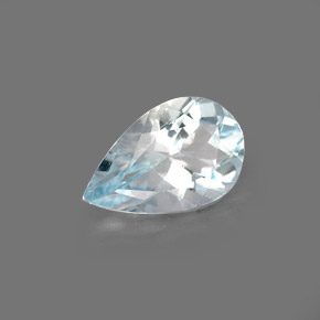 0,68 ctw natürlicher blauer Aquamarin, Birnenform, VVS-VS