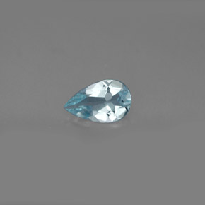 0,54 ctw natürlicher blauer Aquamarin, Birnenform, VVS-VS