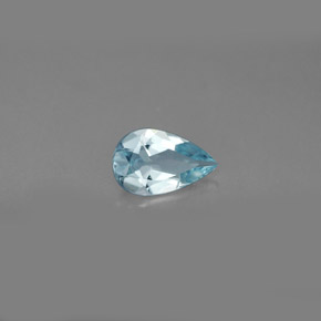 0,54 ctw natürlicher blauer Aquamarin, Birnenform, VVS-VS