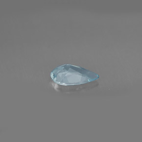 0,54 ctw natürlicher blauer Aquamarin, Birnenform, VVS-VS