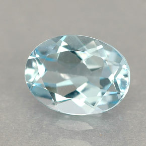 1,04 ctw natürlicher blauer Aquamarin, Oval Schliff, VVS