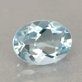 1,04 ctw natürlicher blauer Aquamarin, Oval Schliff, VVS