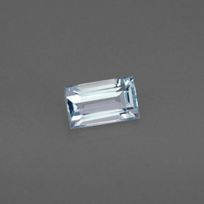 0,51 ctw natürlicher blauer Aquamarin, Baguette, VVS-VS
