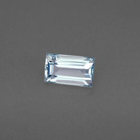 0,51 ctw natürlicher blauer Aquamarin, Baguette, VVS-VS