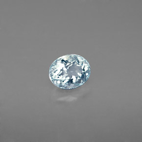 0,68 ctw natürlicher grüner Aquamarin, Oval Schliff, VVS