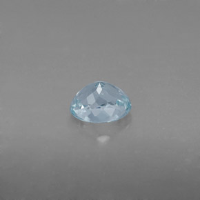 0,68 ctw natürlicher grüner Aquamarin, Oval Schliff, VVS