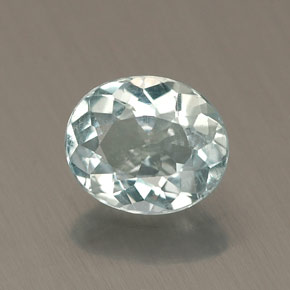 0,60 ctw natürlicher blauer Aquamarin, Oval Schliff, VVS-VS
