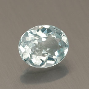 0,60 ctw natürlicher blauer Aquamarin, Oval Schliff, VVS-VS