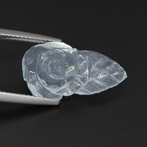 5,65 ctw natürlicher blauer Aquamarin, Fantasieschliff, Transparent