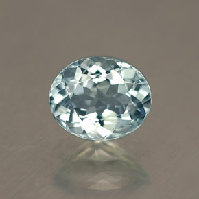 0,69 ctw natürlicher blauer Aquamarin, Oval Schliff, VVS-VS
