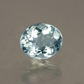 0,69 ctw natürlicher blauer Aquamarin, Oval Schliff, VVS-VS