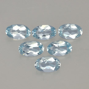  ct natürliche blauer Aquamarin-Edelsteine, Oval Schliff, VVS-VS