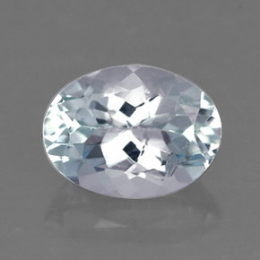 1,08 ctw natürlicher blauer Aquamarin, Oval Schliff, VVS