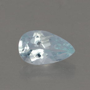 0,87 ctw natürlicher blauer Aquamarin, Birnenform, VVS