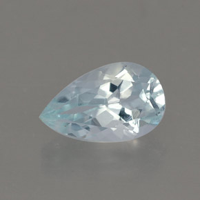 0,87 ctw natürlicher blauer Aquamarin, Birnenform, VVS