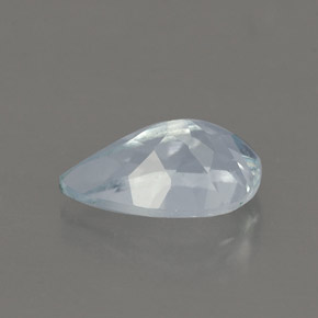 0,87 ctw natürlicher blauer Aquamarin, Birnenform, VVS